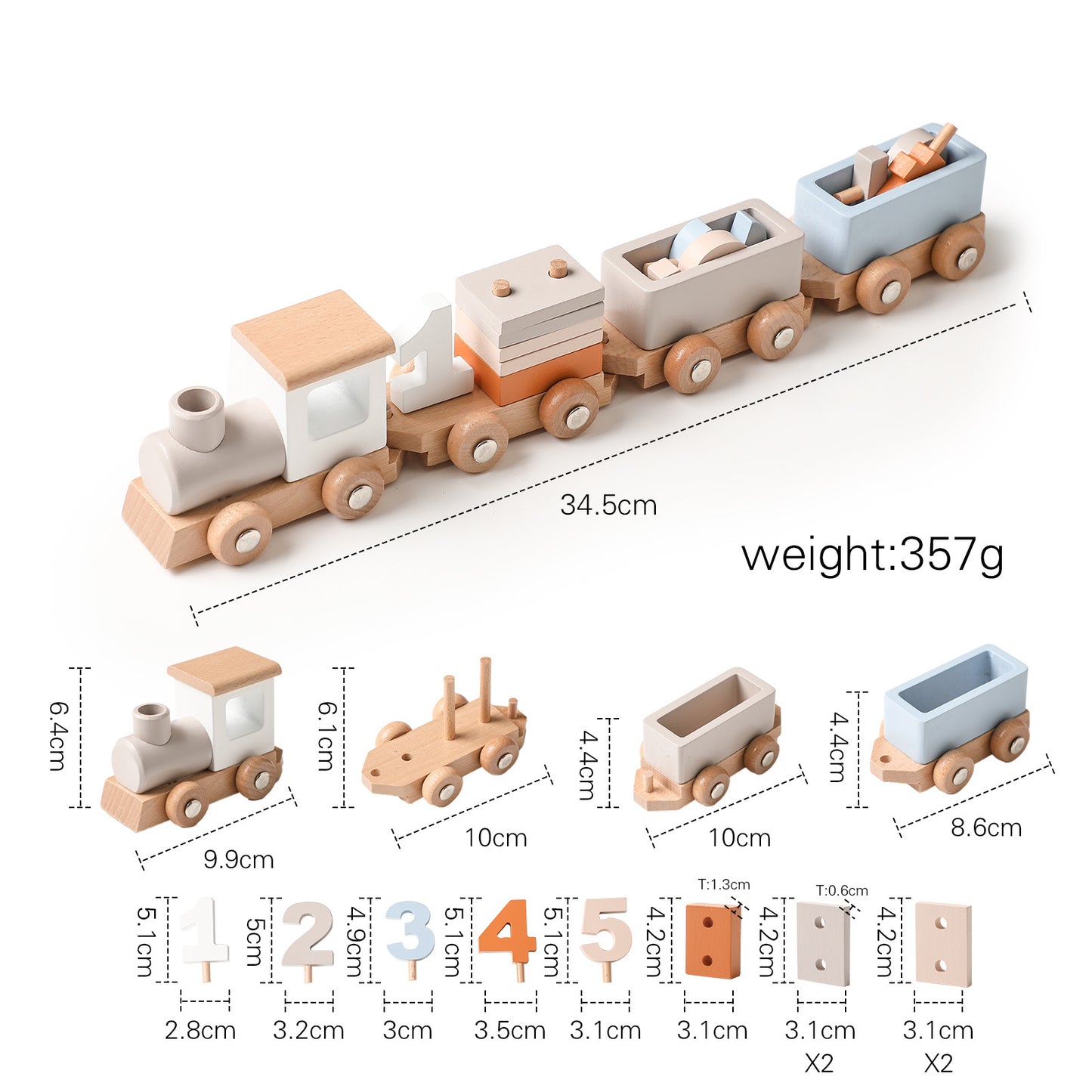 MESSI Wooden Train Block Set