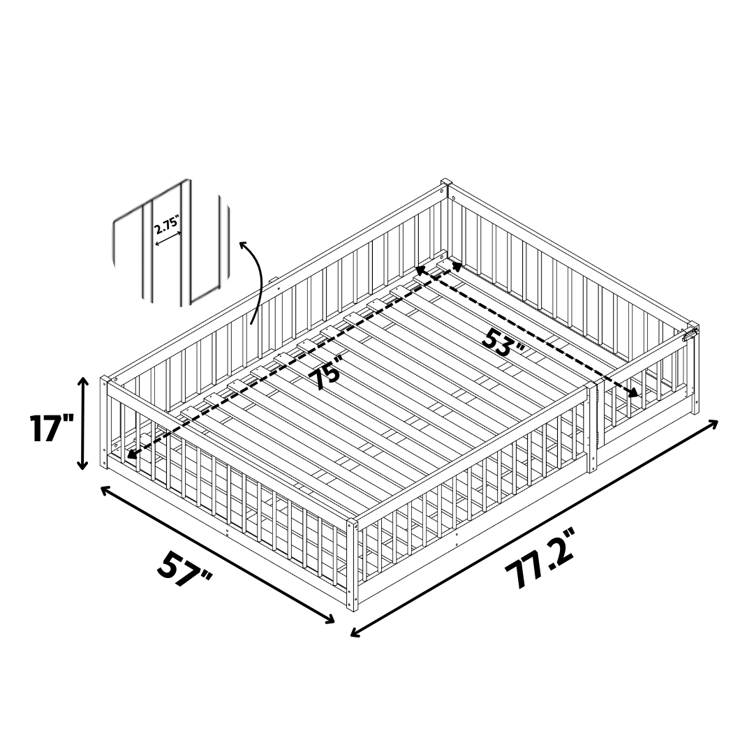 DREAM RAFT FLOOR BED - DOUBLE