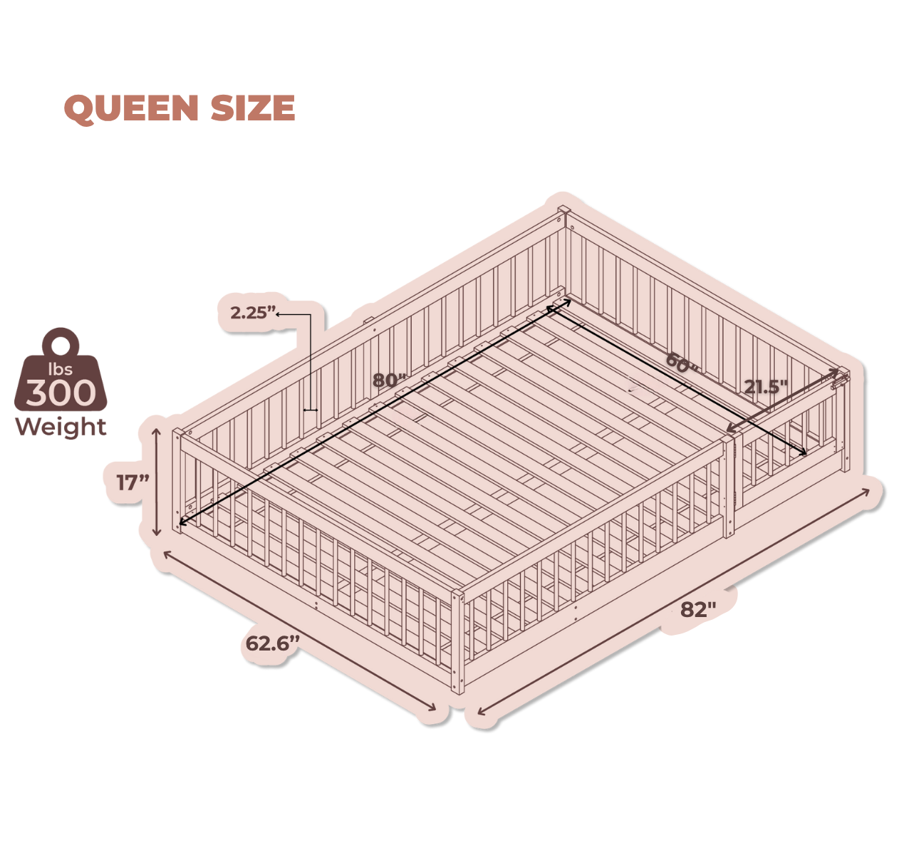 Dream Raft Floor Bed - Queen Size