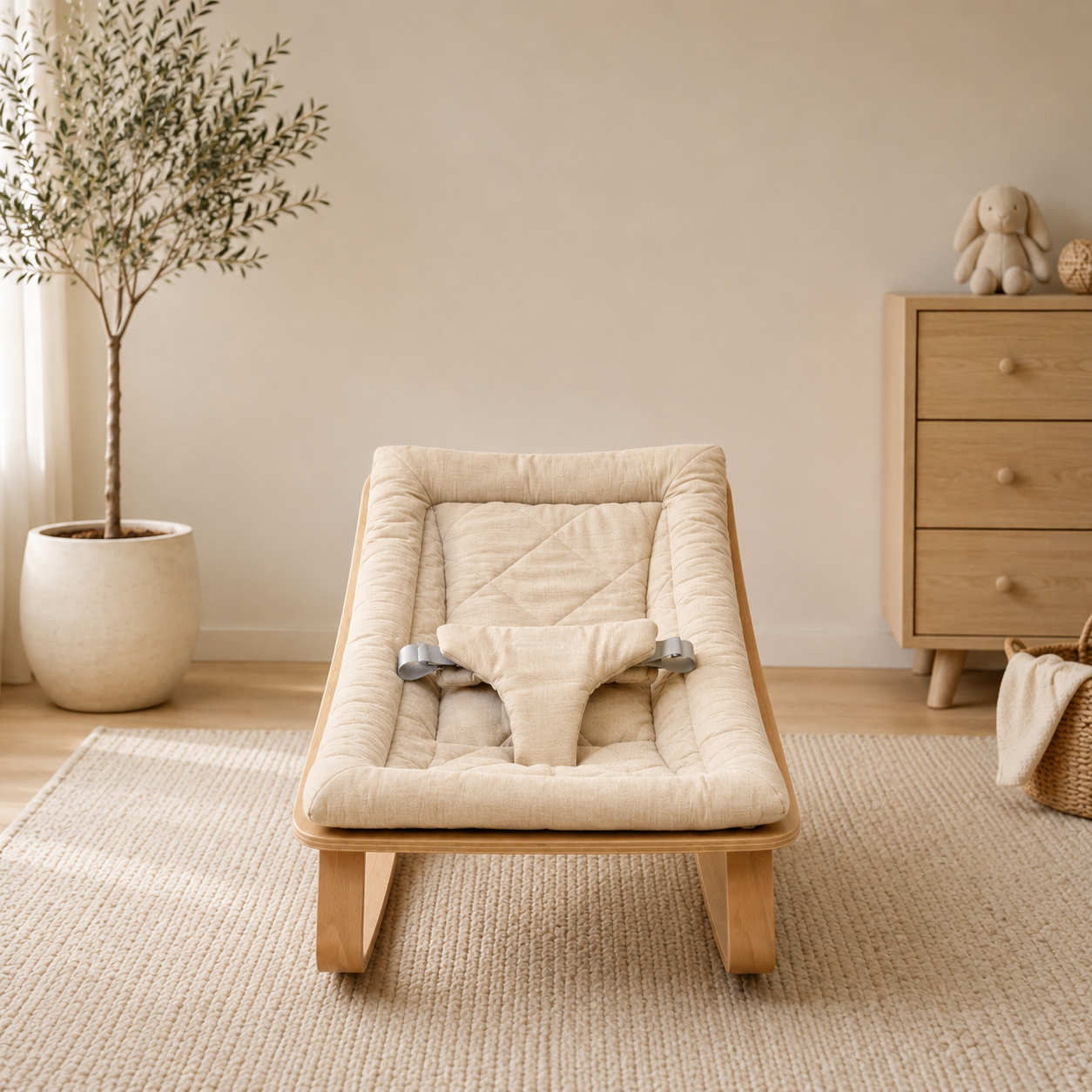 Cubby Wooden Baby Rocker