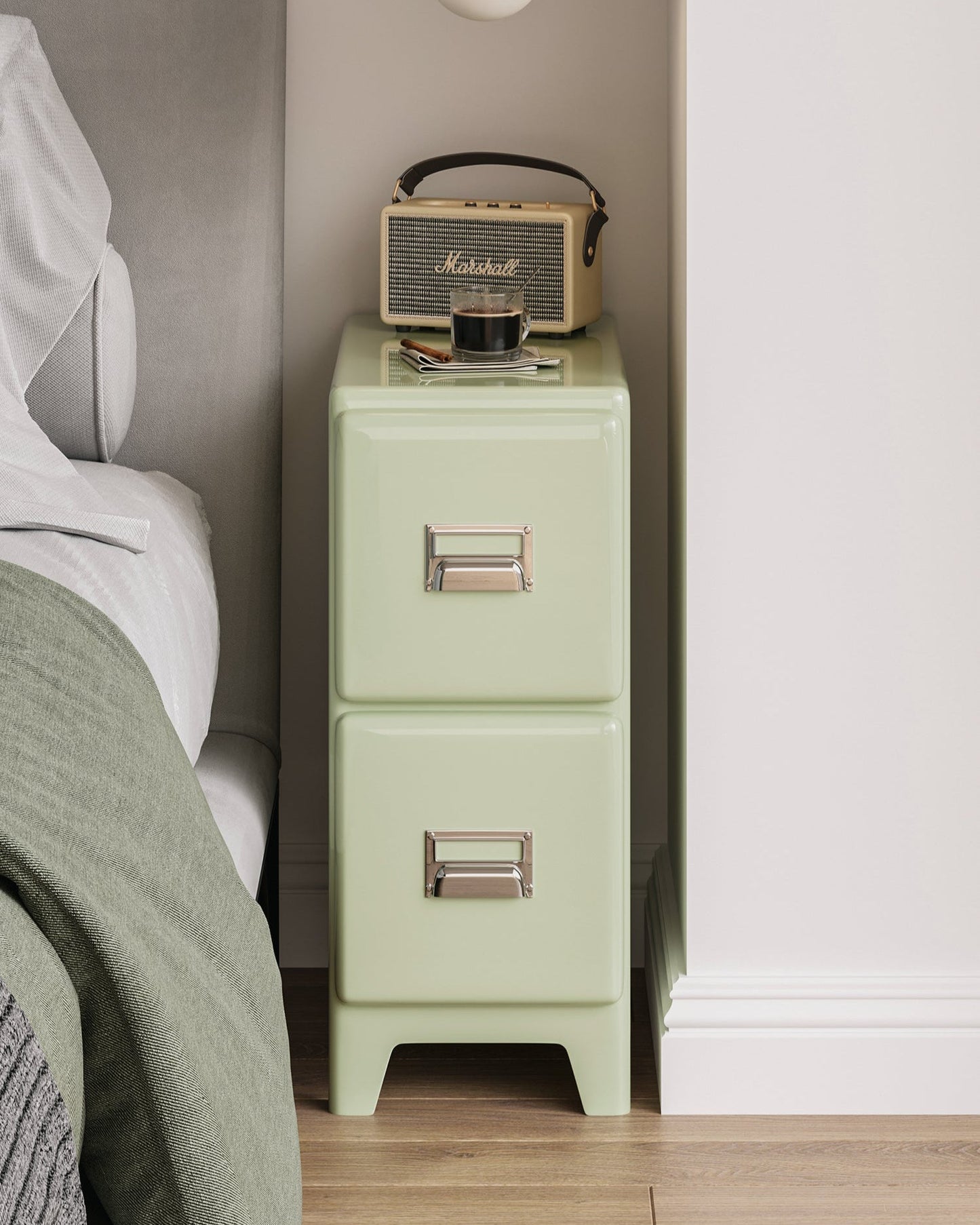 Matcha Narrow Bedside Cabinet