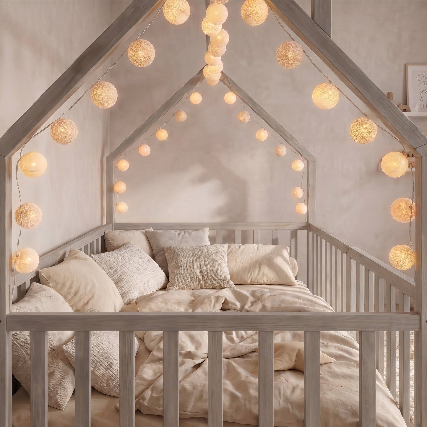KAI House Floor Bed with High Railings