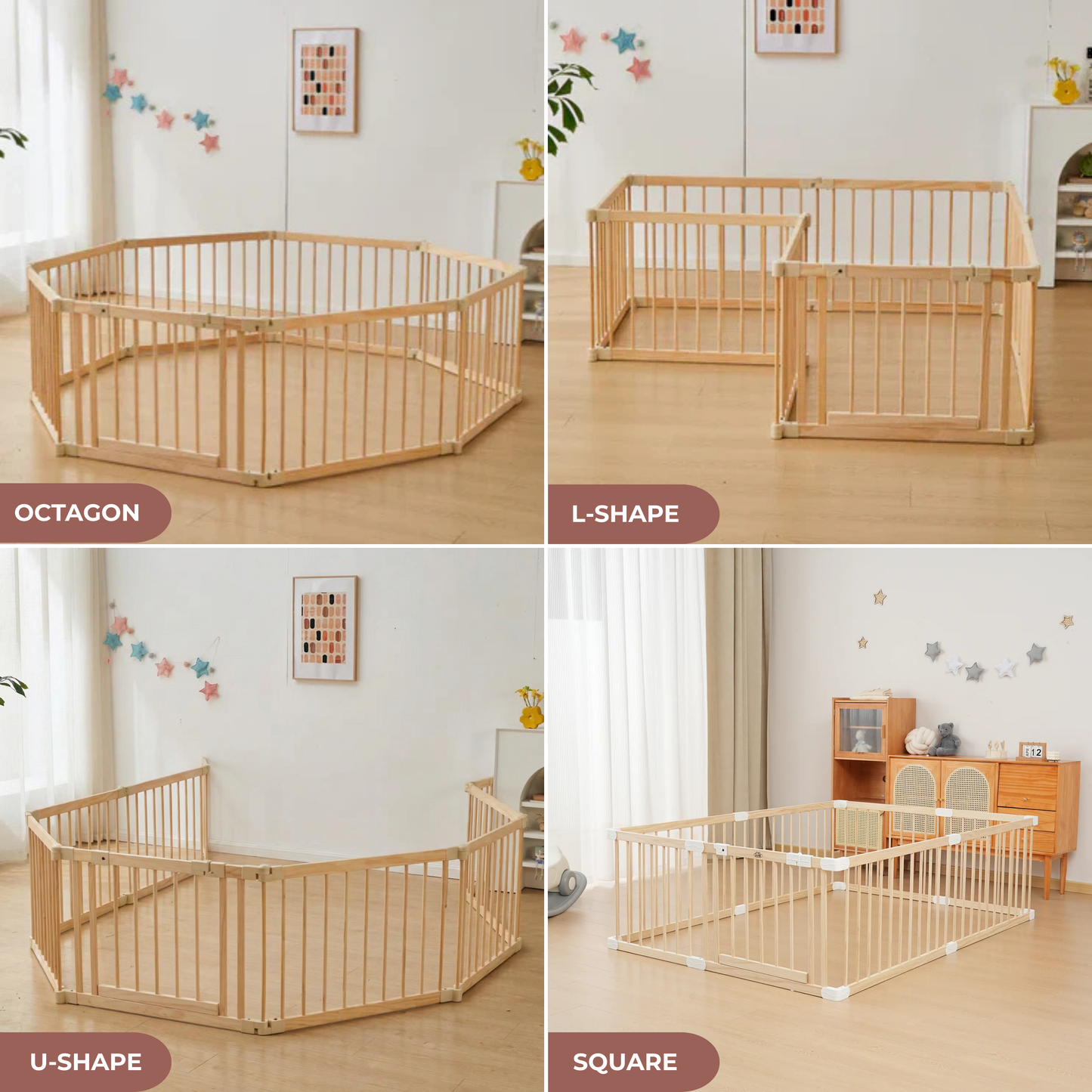 MESSI Wooden Playpen