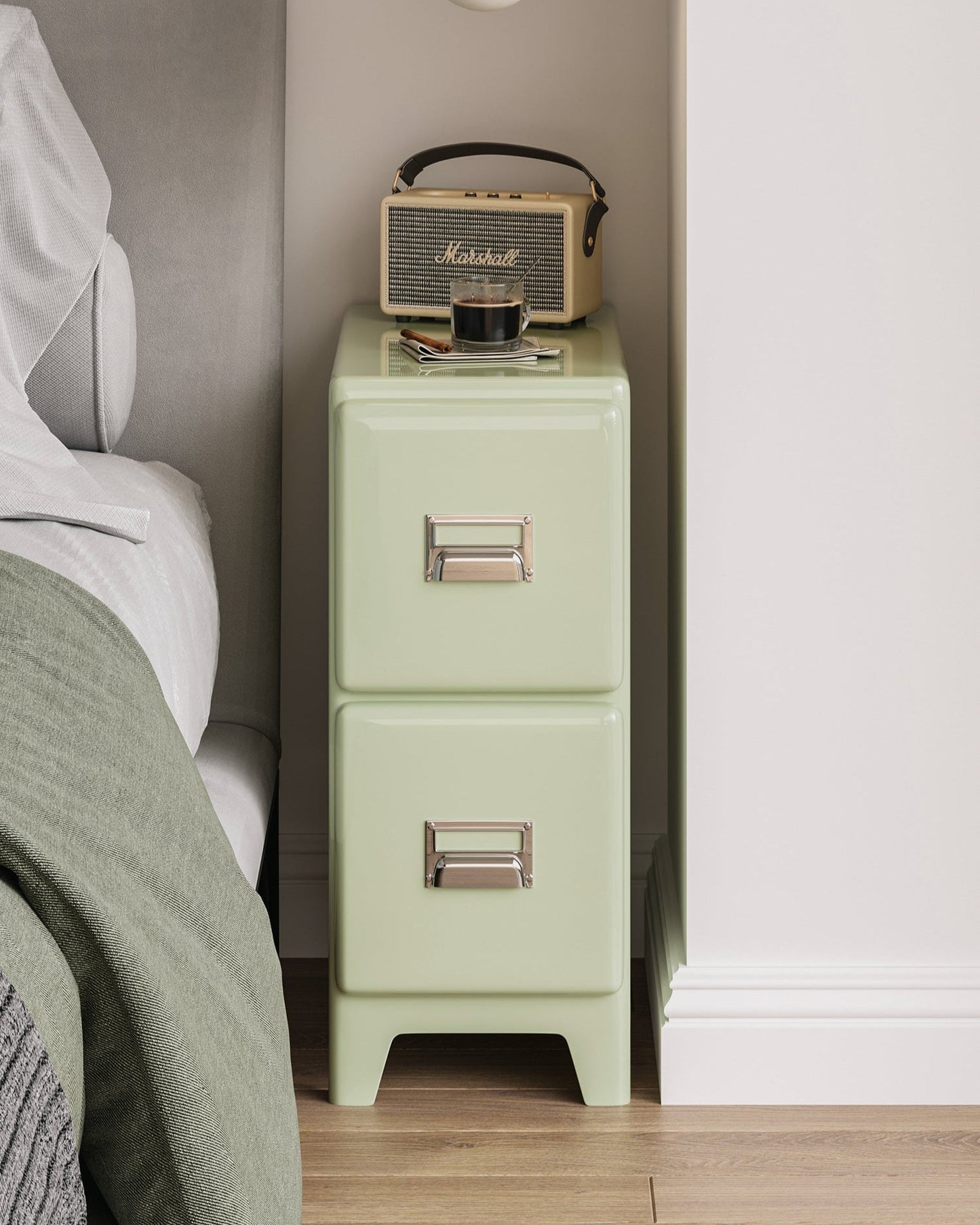 Matcha Narrow Bedside Cabinet