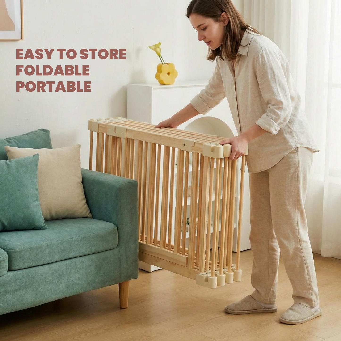 MESSI Wooden Playpen