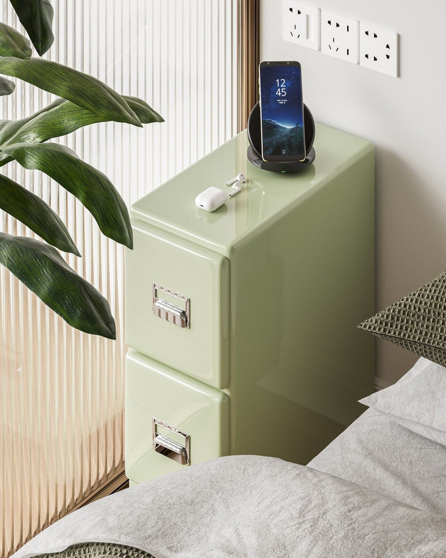 Matcha Narrow Bedside Cabinet