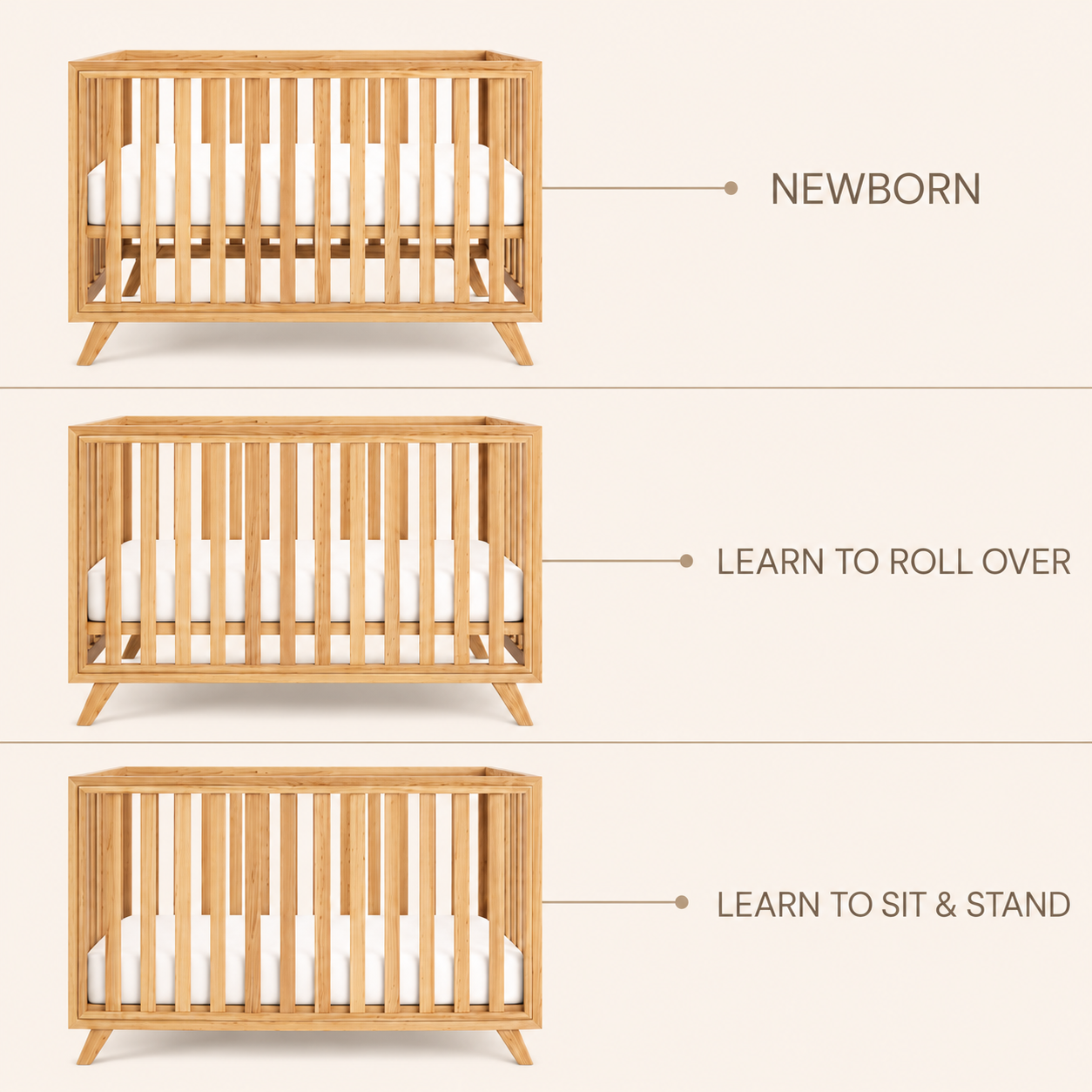 Cubby Crib 3-in-1 Convertible Crib