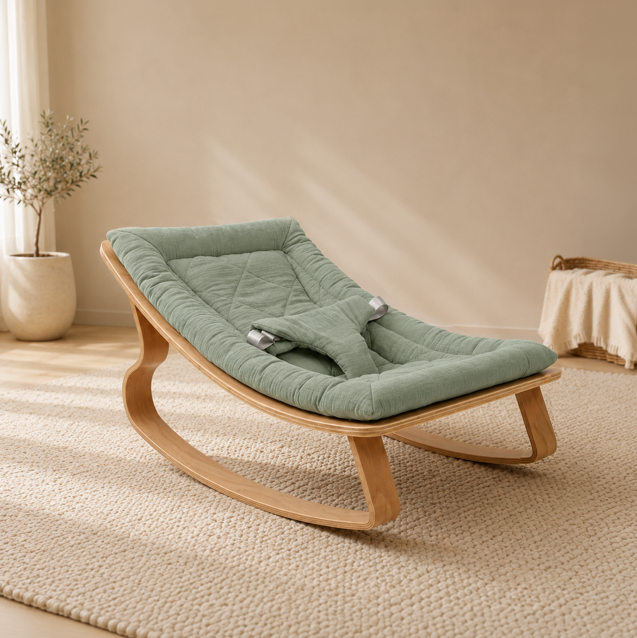 Cubby Wooden Baby Rocker