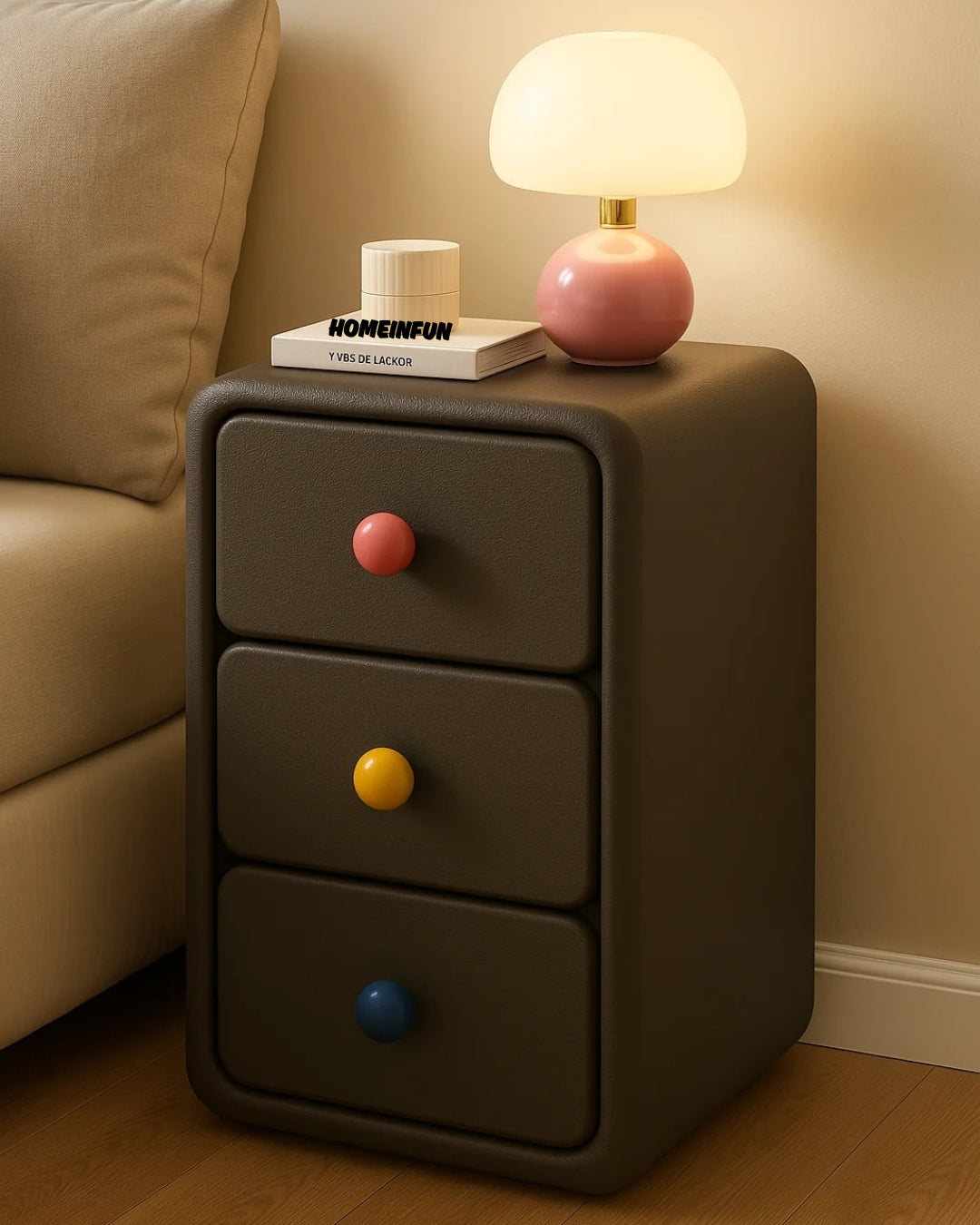 Playful Bedside Narrow Cabinet
