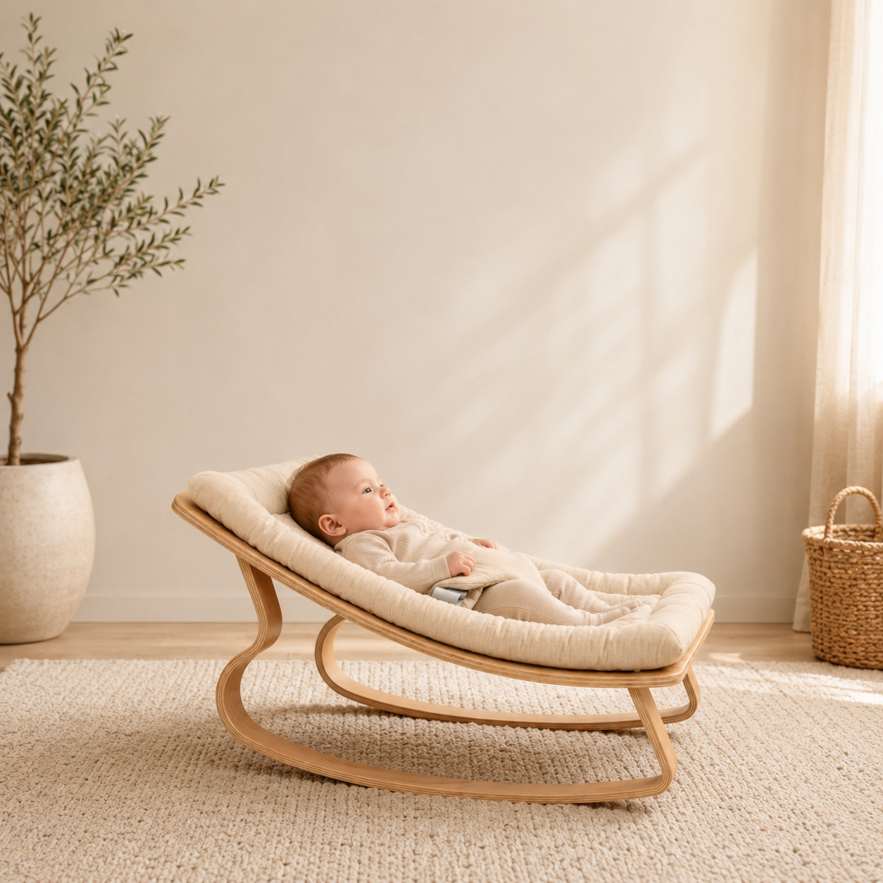 Cubby Wooden Baby Rocker