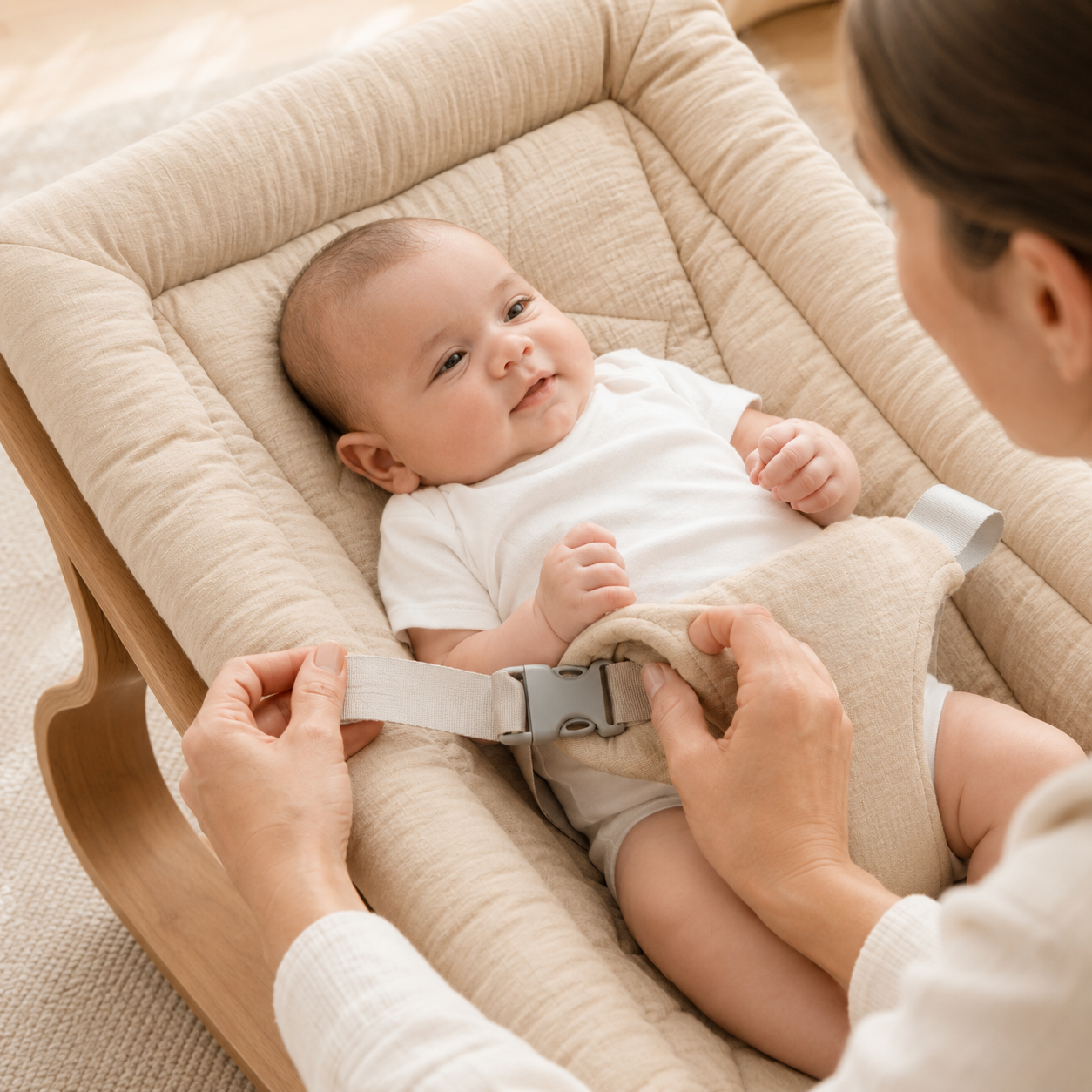 Cubby Wooden Baby Rocker