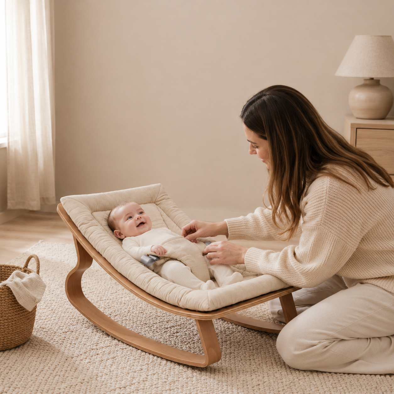 Cubby Wooden Baby Rocker