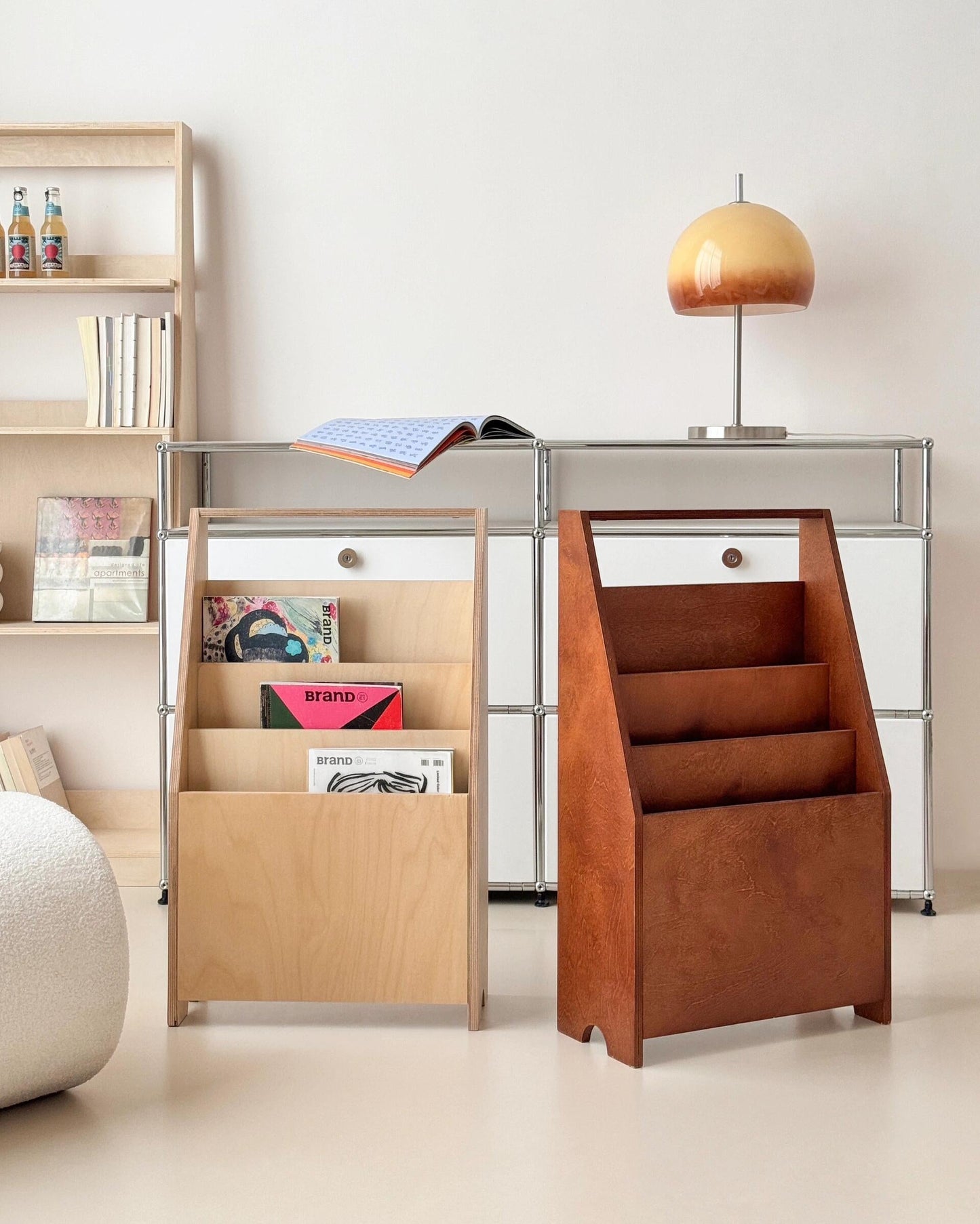 Vintage Wooden Magazine Rack