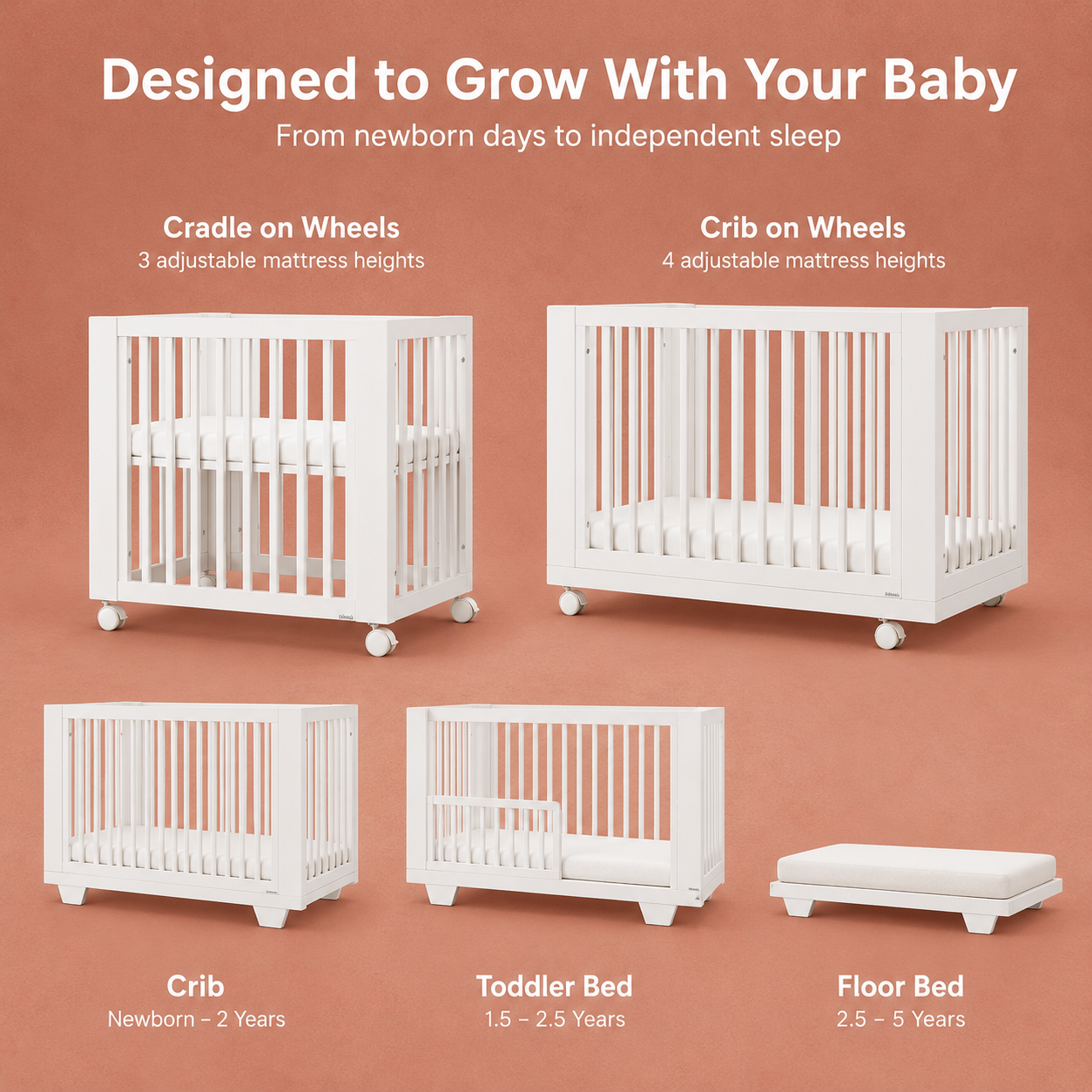 Sprout 8-in-1 Convertible Crib & Cradle